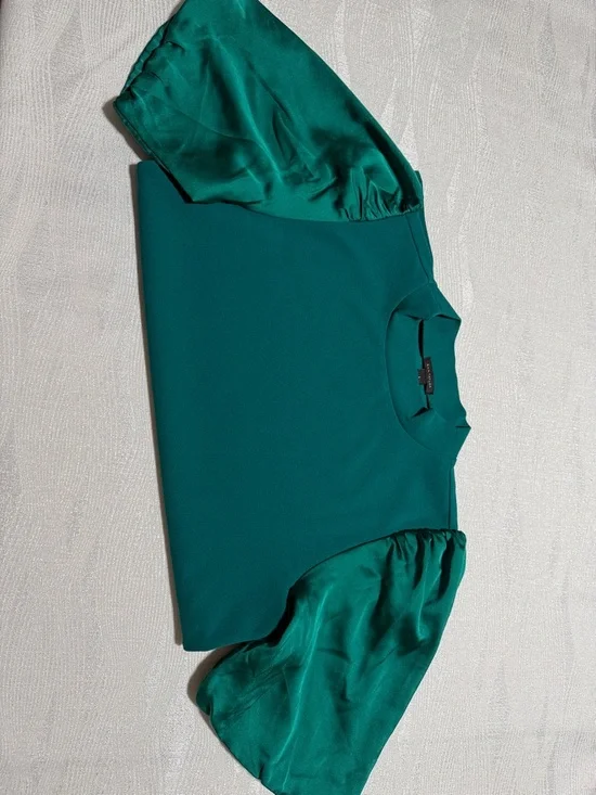 H&M Teal Puff-Sleeve Blouse - Picture 12 of 13
